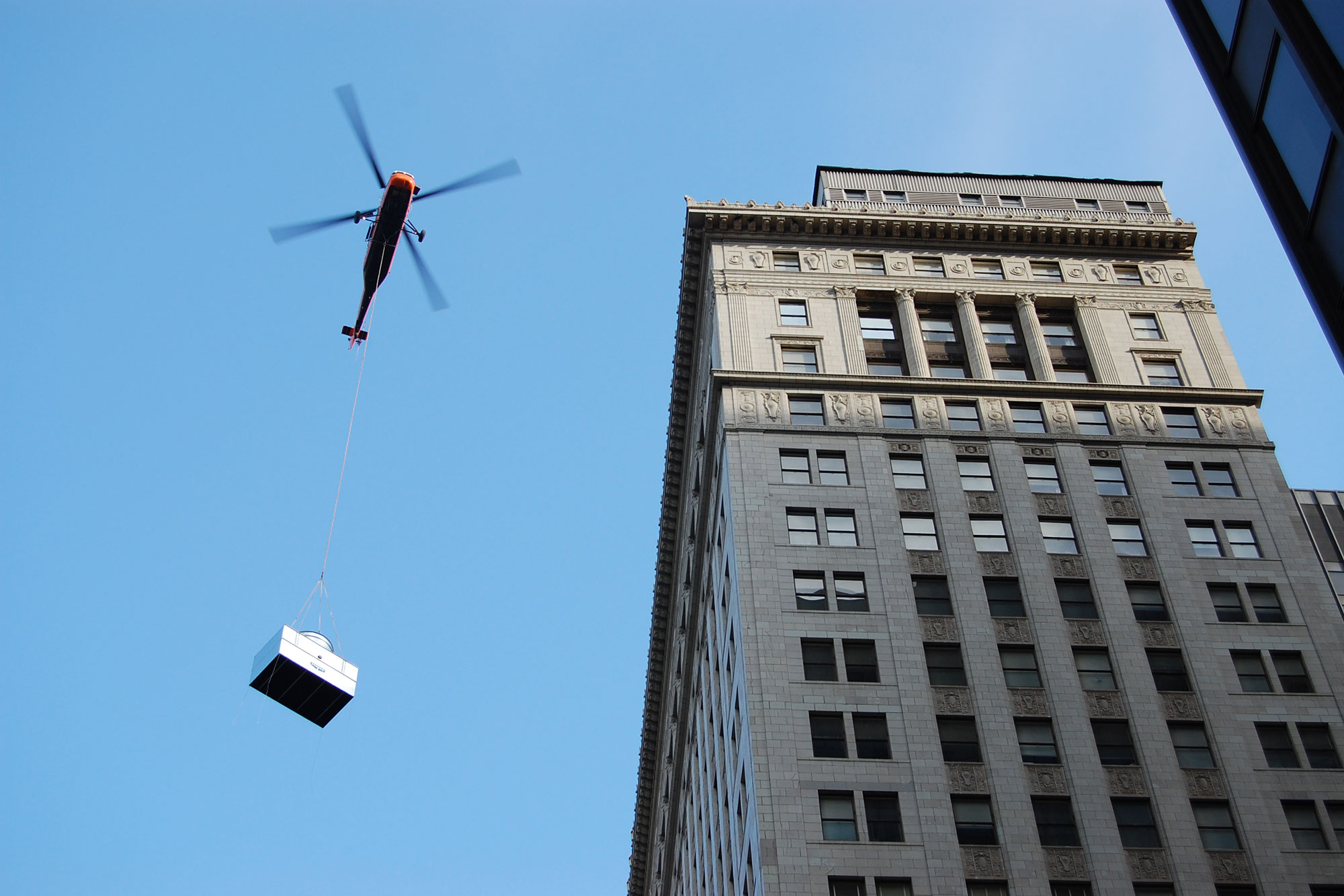 307 N Michigan Helicopter Lift